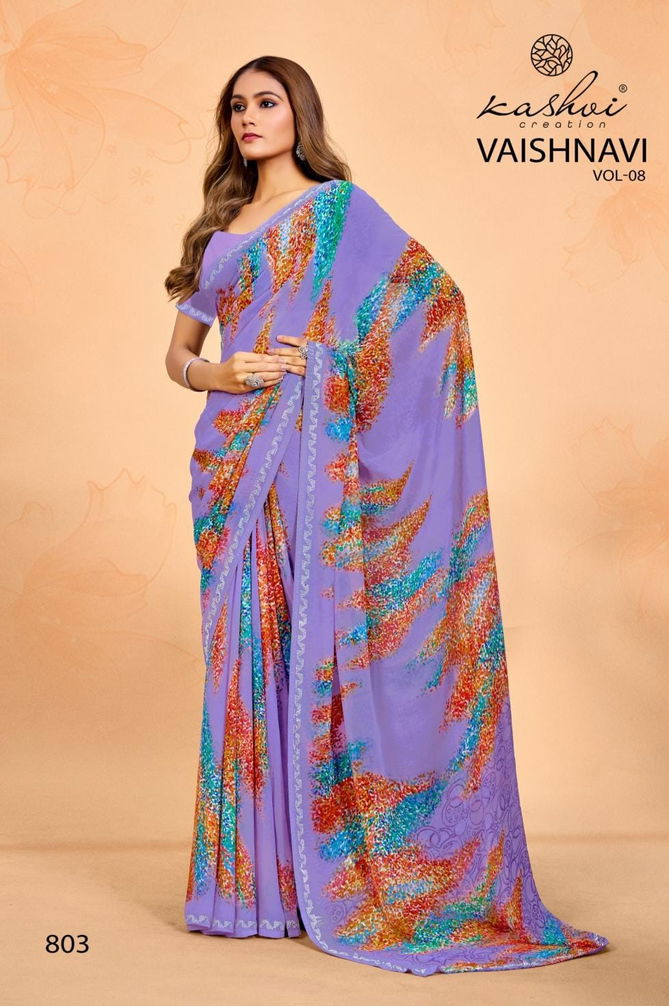 Vaishnavi Vol 8 By Kashvi Whatless Daily Wear Sarees Suppliers In India